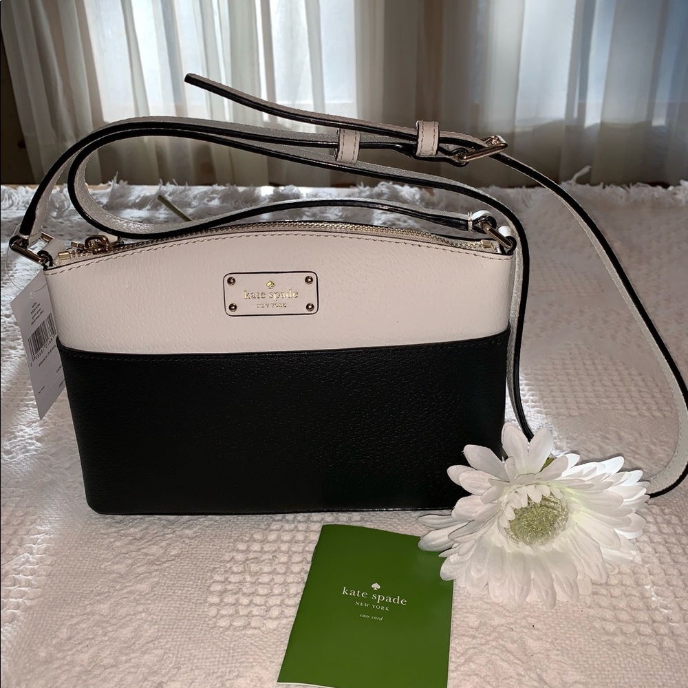 NWT - Kate Spade - Blk/Wht Leather Crossbody Bag